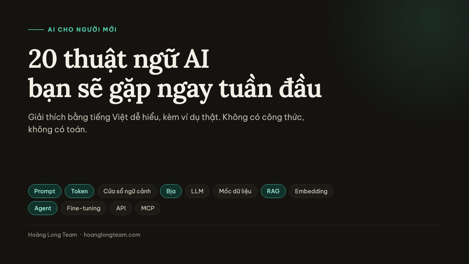 20 thuật ngữ AI người mới cần biết — giải thích bằng tiếng Việt