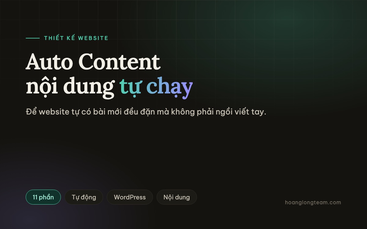 Giải pháp Auto Content Website