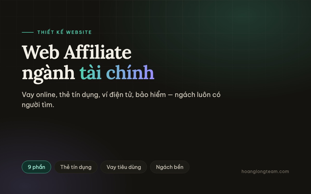 Web ngách tài chính: vay online, thẻ tín dụng, ví điện tử — 9 video