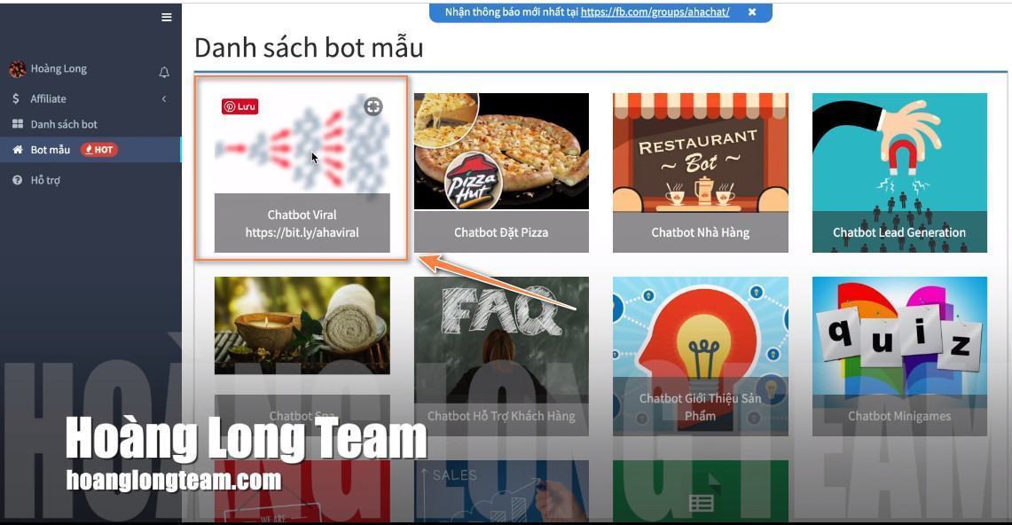 Mẫu Chatbot Viral miễn phí