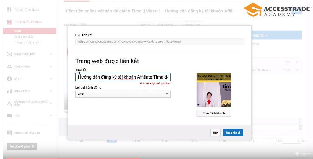 Hình ảnh đặt tiêu đề cho đường link