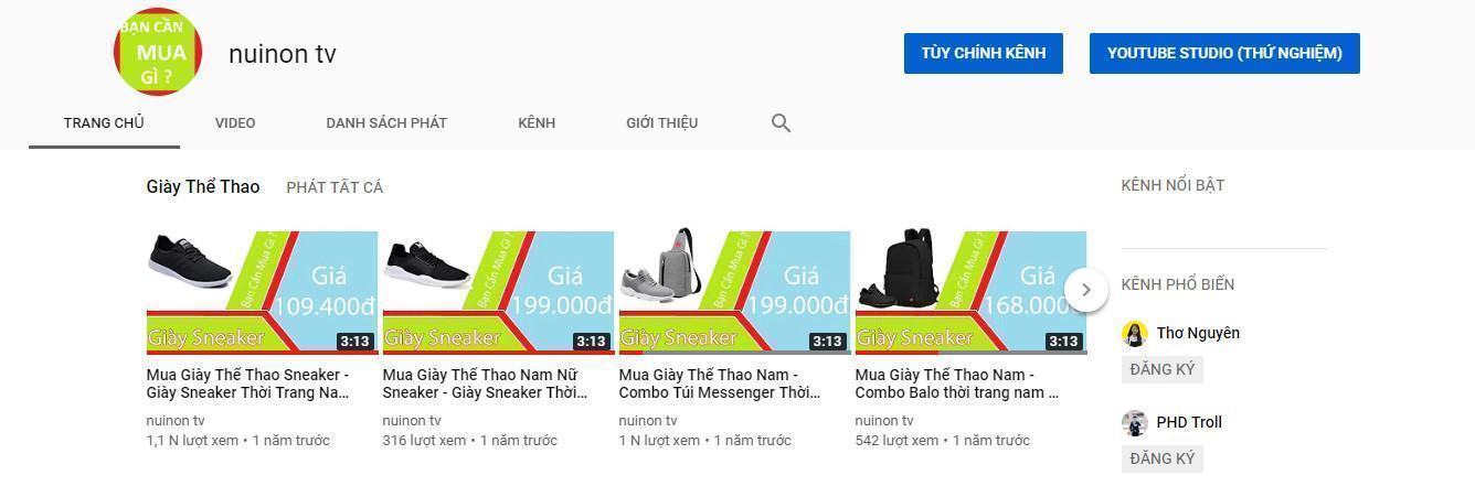 Hình ảnh nút tùy chỉnh kênh Youtube