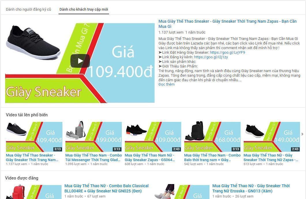 Hình ảnh giao diện kênh Youtube hoàn chỉnh