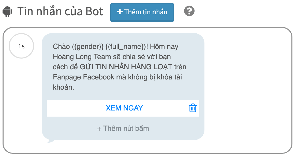 Gửi tin nhắn mà người dùng thích xem