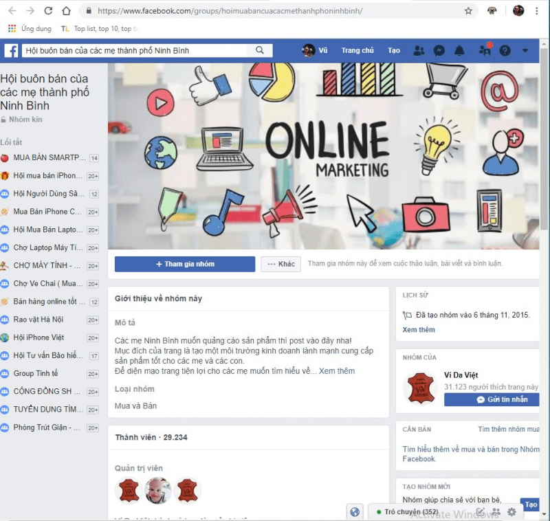 Các nhóm bán hàng online tập trung nhiều đối tượng mục tiêu