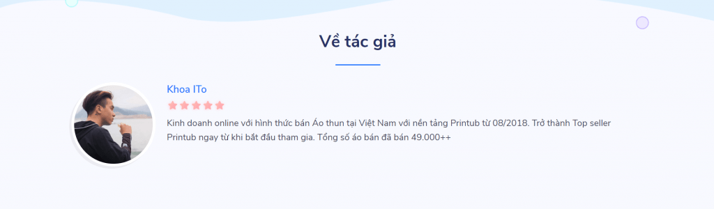 Khóa học bán áo thun Prinhub tại KTCity của Khoa Ito