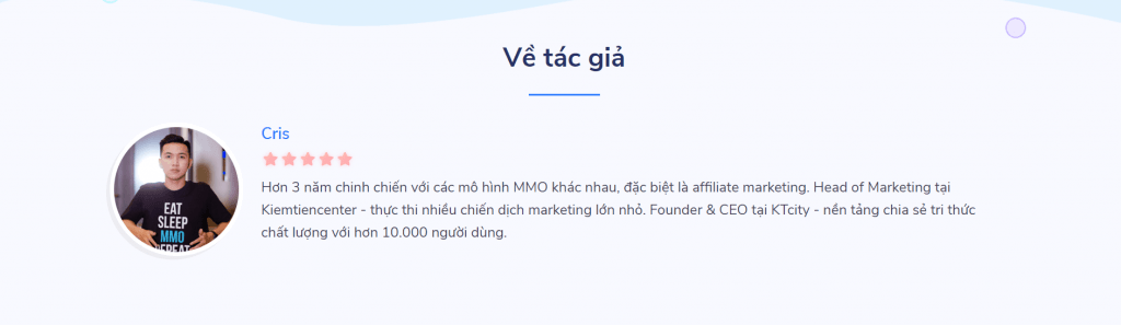 khóa học bắt đầu làm tiếp thị liên kết affiliate marketing của Cris