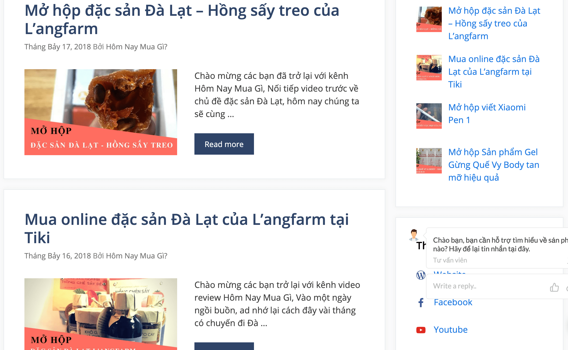 Web review demo mà bạn sẽ up bài viết review lên