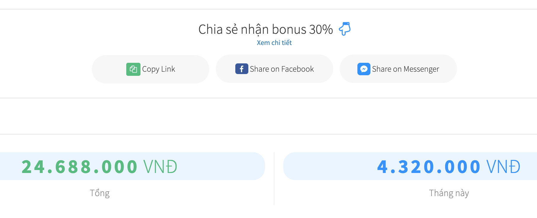 Hoa hồng khi làm Affiliate cho Ahachat - 30% lần đầu và 20% khi gia hạn
