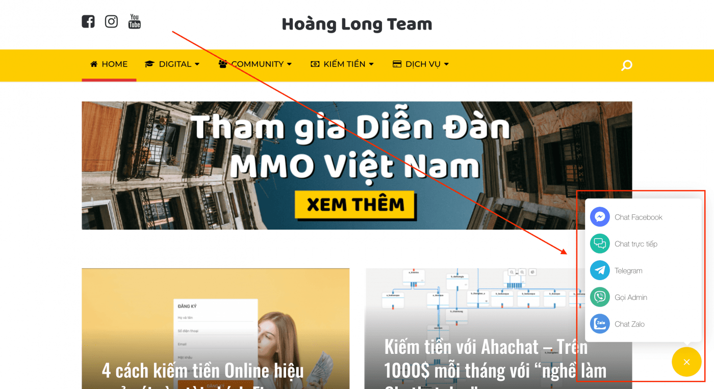 Liên hệ với Hoàng Long Team