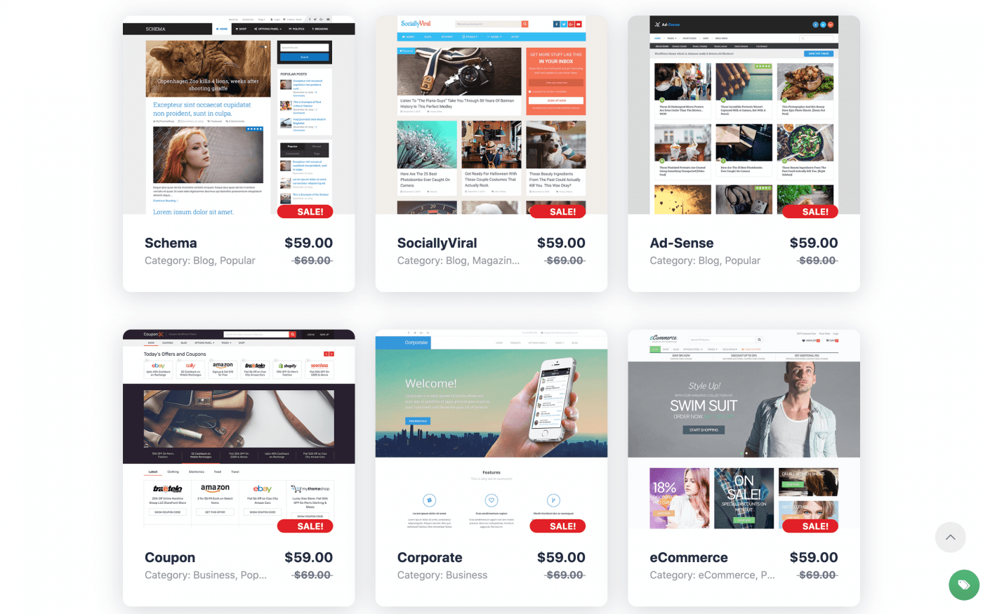 Kho theme trả phí của Mythemeshop