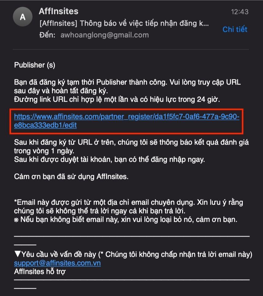 Link đăng ký kiếm tiền với AFFINSITES