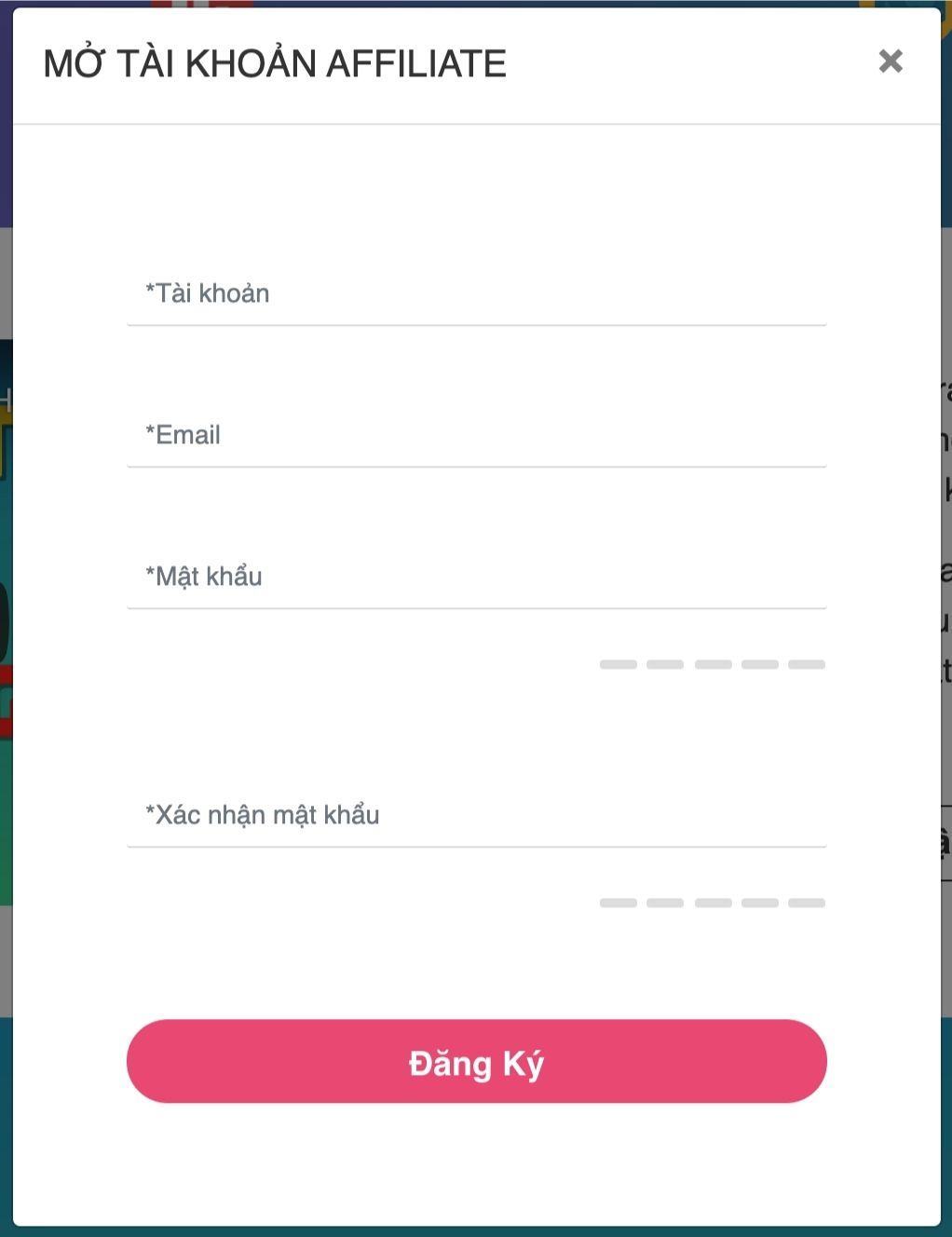 Thông tin đăng ký làm Affiliate ZTheme
