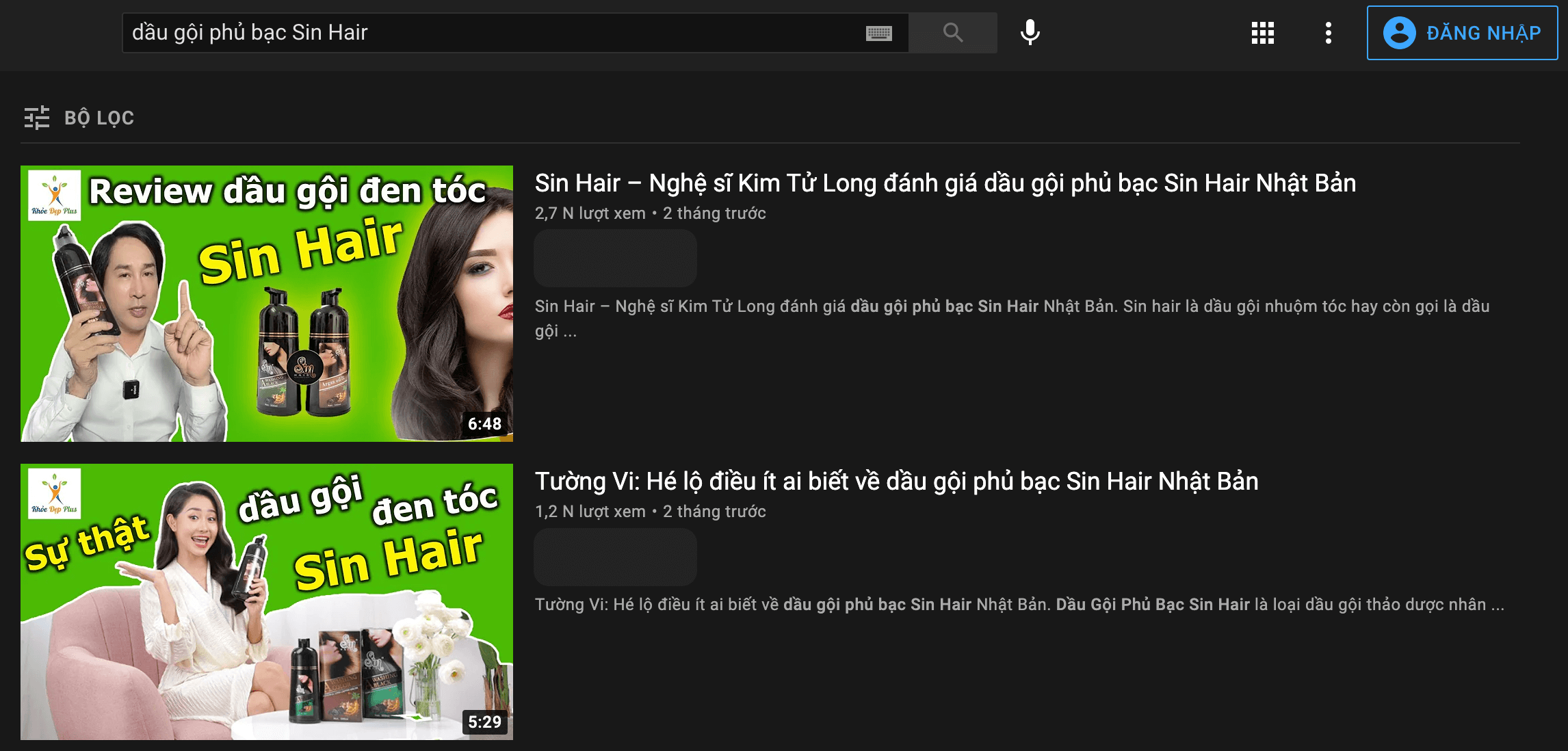 KOLs giới thiệu dầu gội phủ bạc Sin Hair