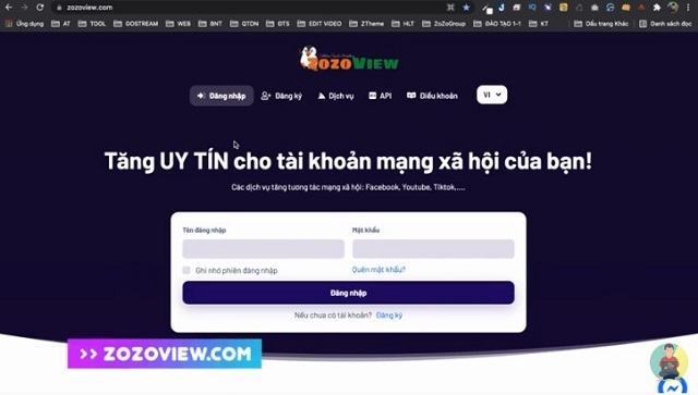 Đăng nhập ZozoView