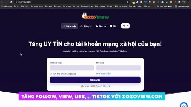 Truy cập vào website của ZozoView