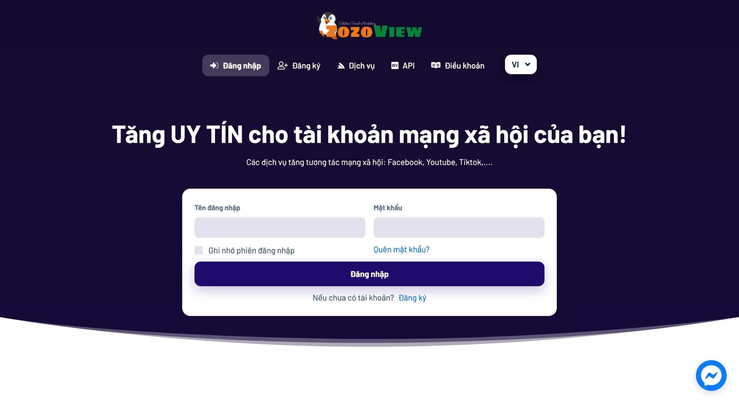 Zozoview - Tăng UY TÍN tài khoản mạng xã hội của bạn
