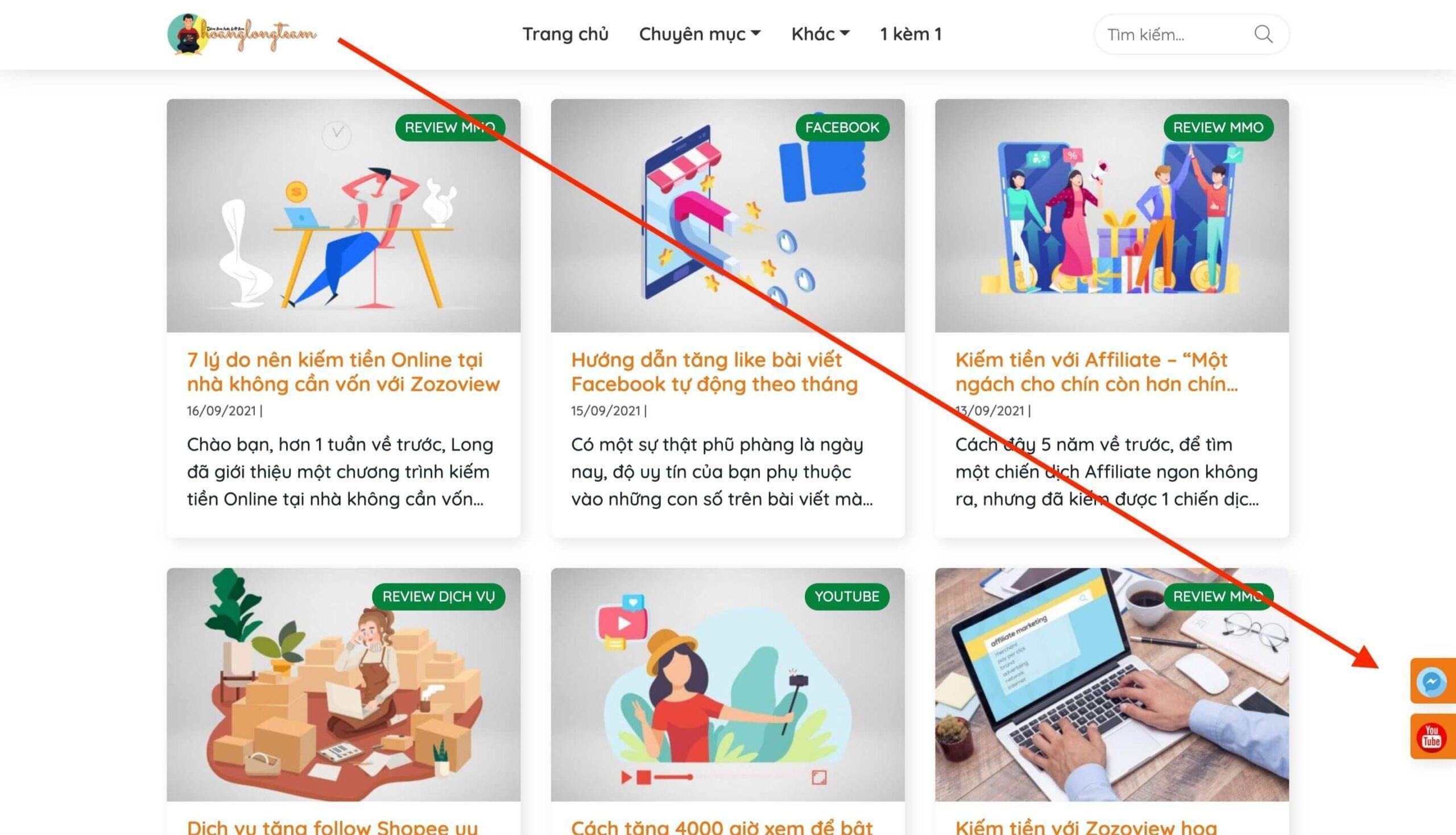 Công cụ Chat khi bạn dùng Ztheme