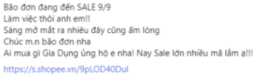 Ví dụ hợp lệ: bài đăng bình thường kèm link s.shopee.vn nguyên gốc