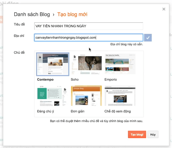 Cách tạo một trang Blog đơn giản và thêm tên miền