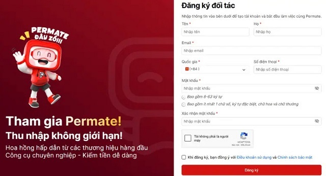 Nếu chưa có tài khoản đối tác Permate, bạn hãy đăng ký ngay từ hôm nay Nếu chưa có tài khoản đối tác Permate, bạn hãy đăng ký ngay từ hôm nay