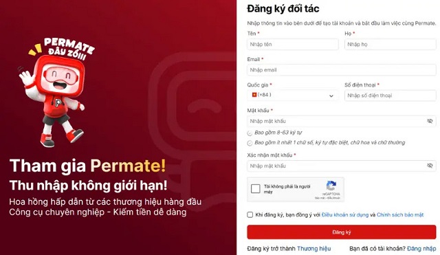 Để bắt đầu kiếm tiền Affiliate với Basefast, bạn cần có tài khoản đối tác trên sàn Permate Để bắt đầu kiếm tiền Affiliate với Basefast, bạn cần có tài khoản đối tác trên sàn Permate